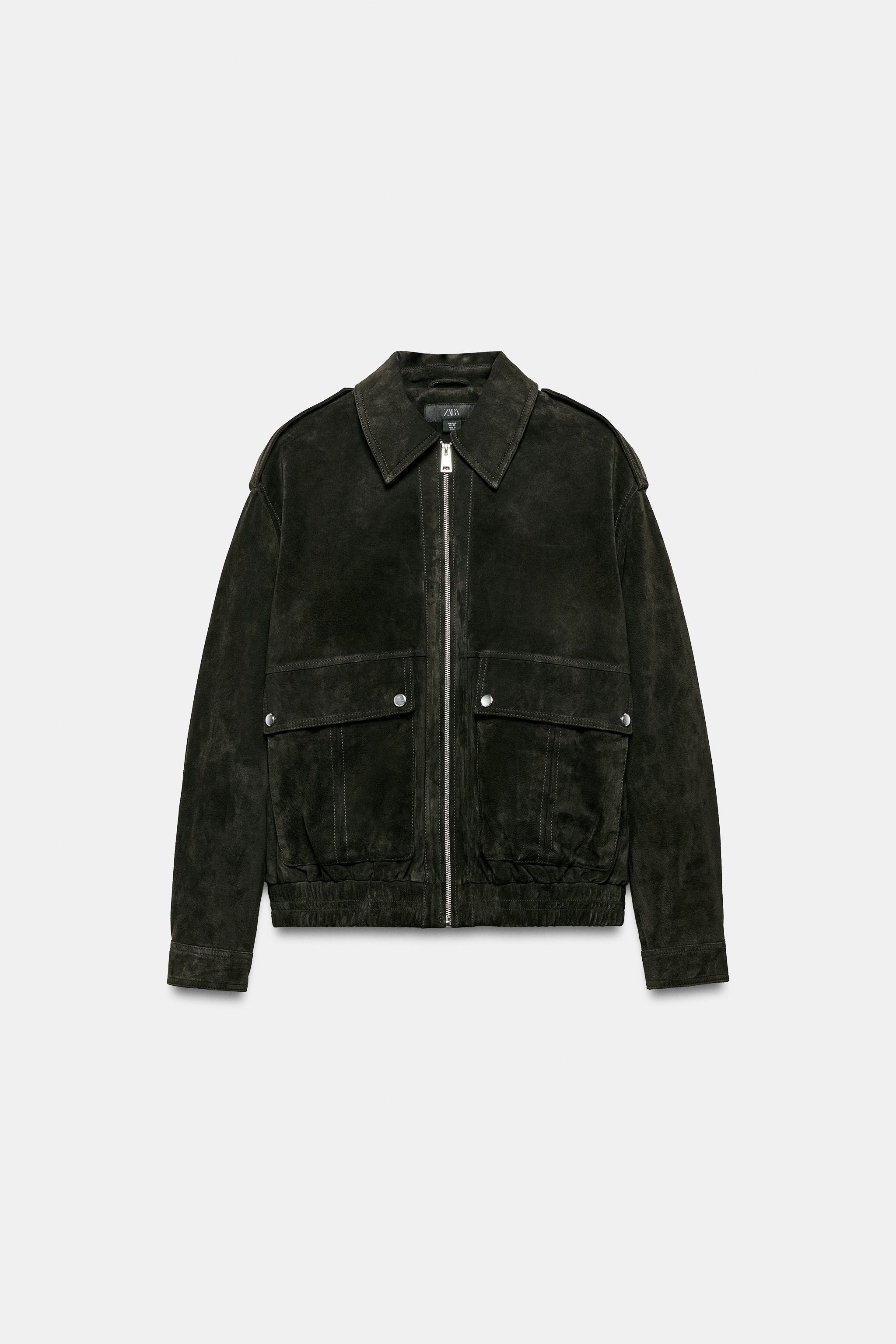 BLOUSON 100% CUIR DAIM